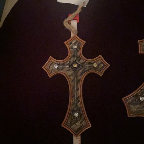 8 rhinestone cross ornaments - Picture 6 of 12